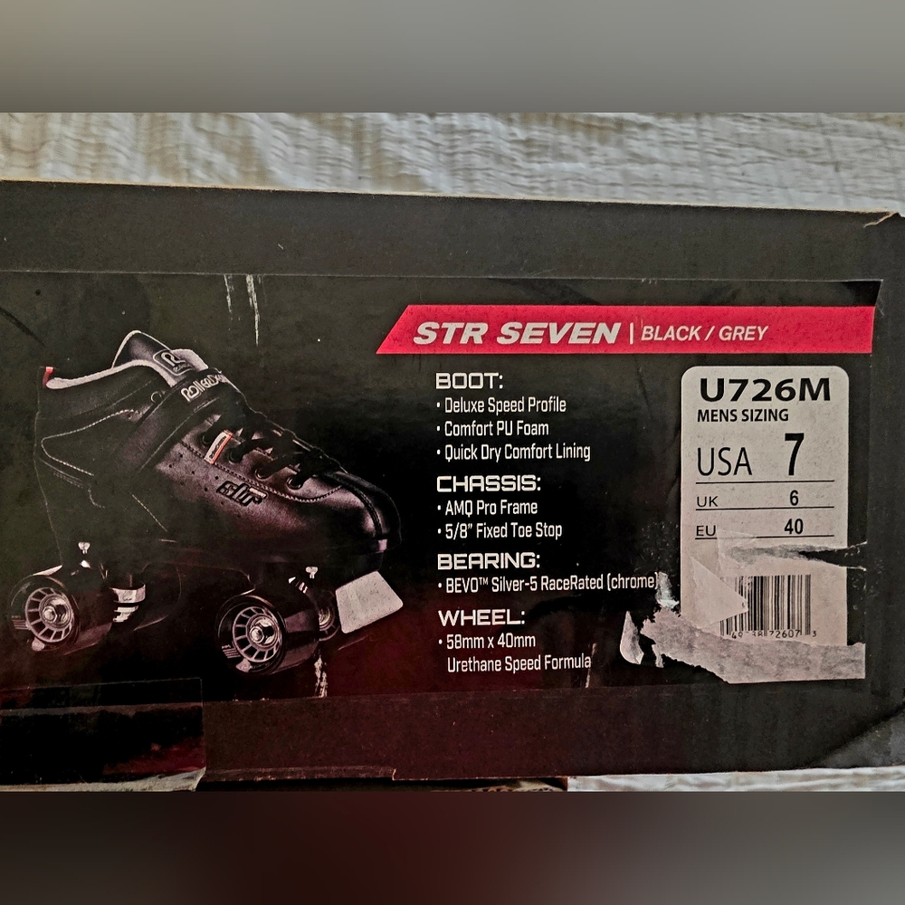 STR Seven Black Grey Men's Athletic Shoes